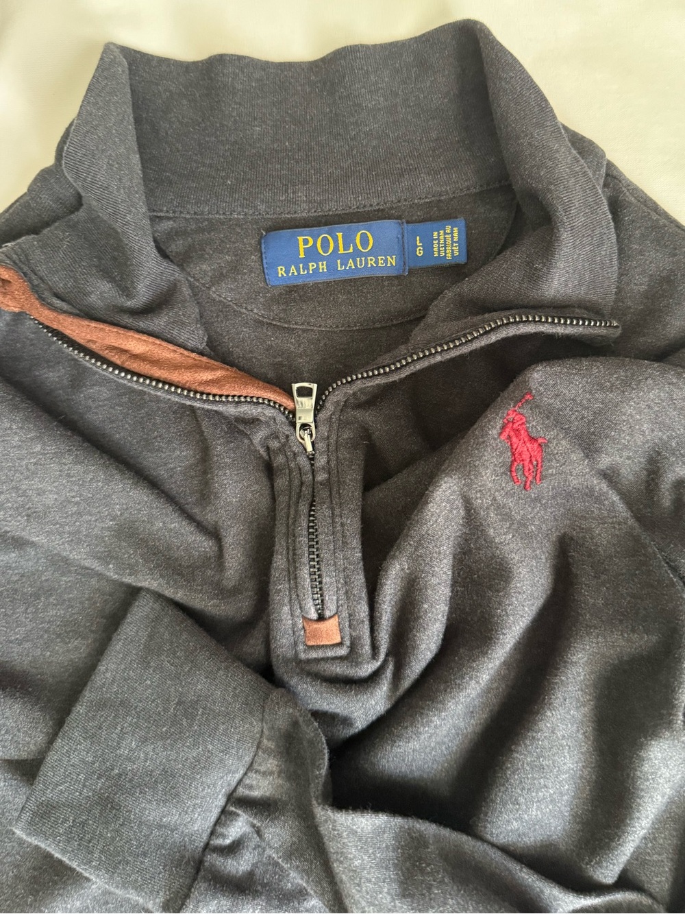 Ralph Lauren Men’s Charcoal Zip Sweater